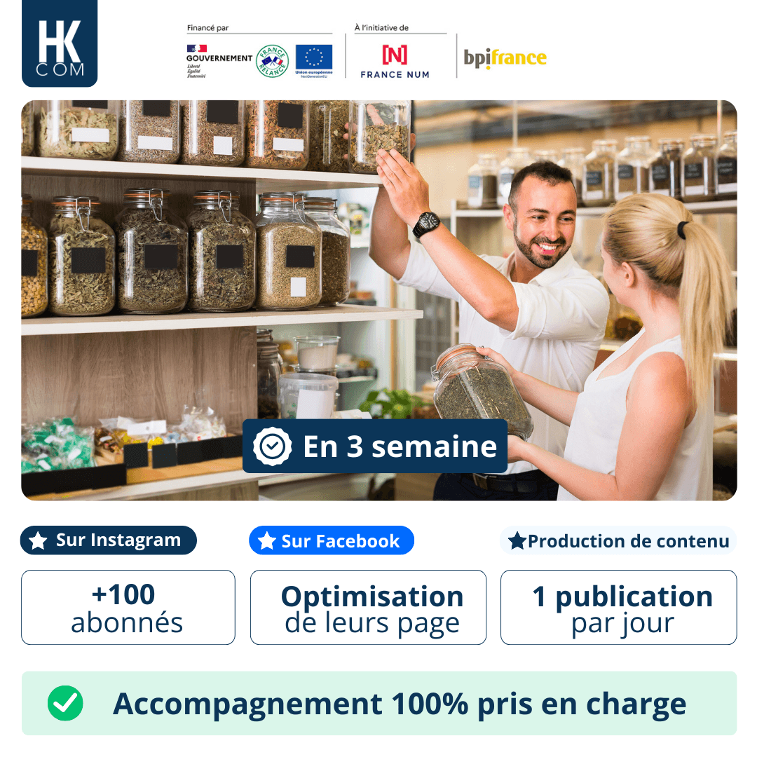 Accompagnement réseaux sociaux - 100% pris en charge